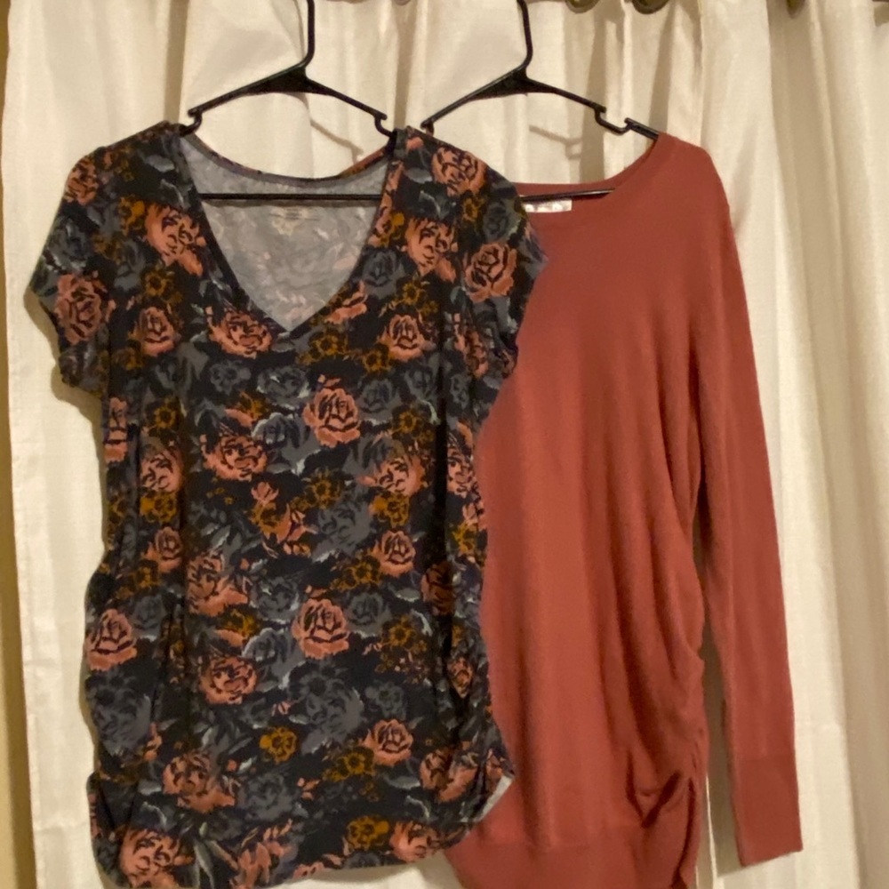Maternity shirt and sweater